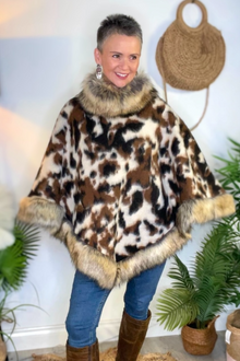 Leopard Print Poncho