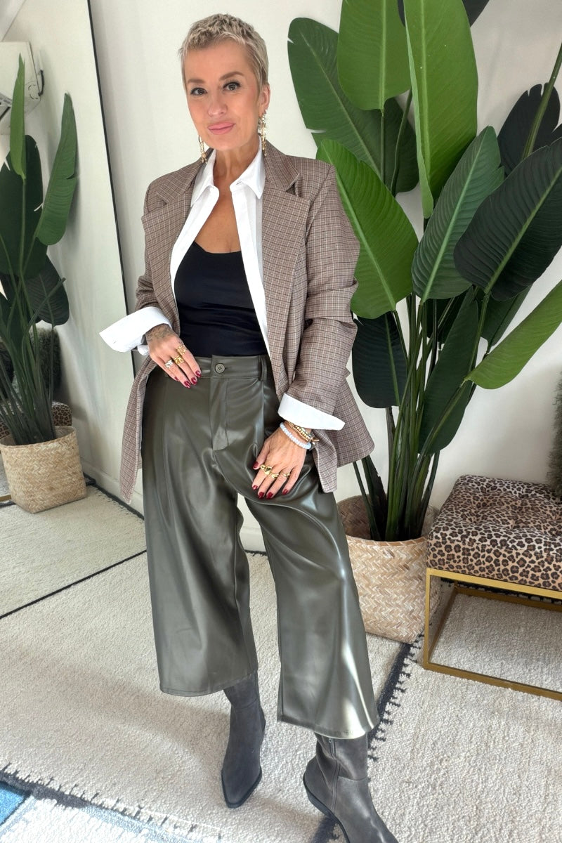 Thea Faux Leather Culottes