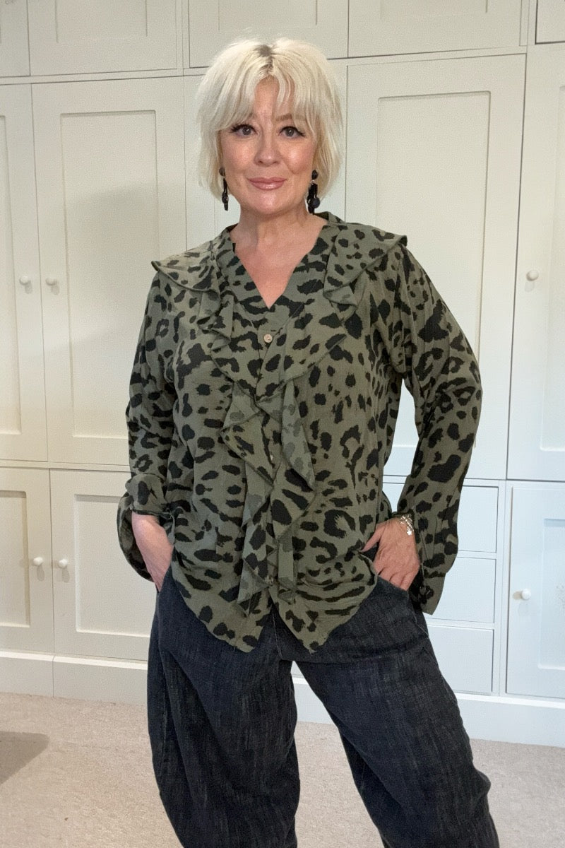 Evelyn Leopard Print Blouse