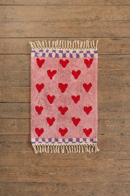 Ian Snow Agatha Pink & Red Heart Rug