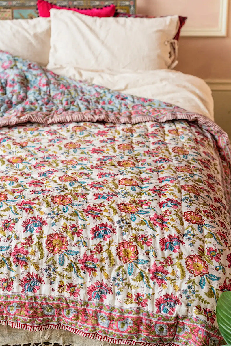 Joshika Blockprint Reversible Quilt
