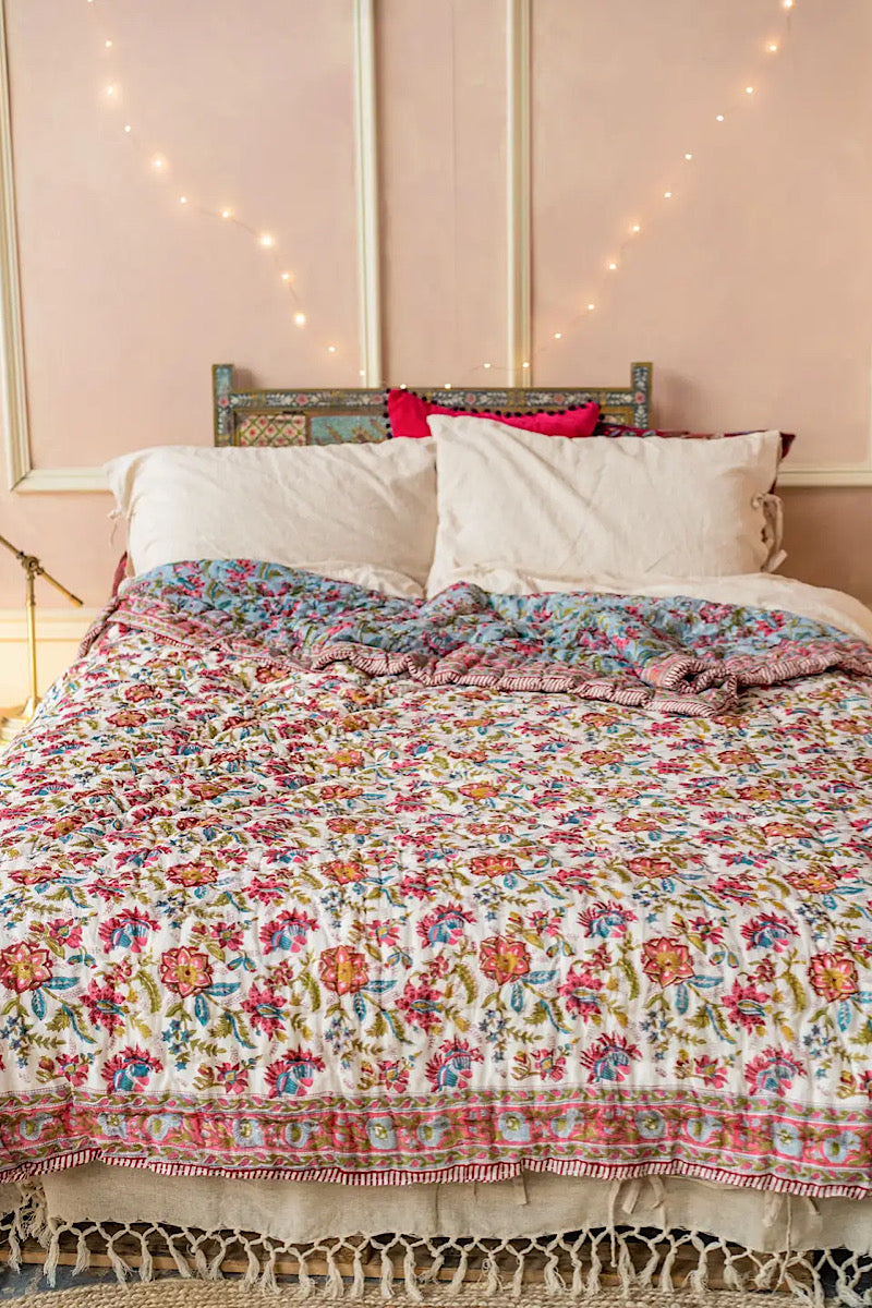 Joshika Blockprint Reversible Quilt