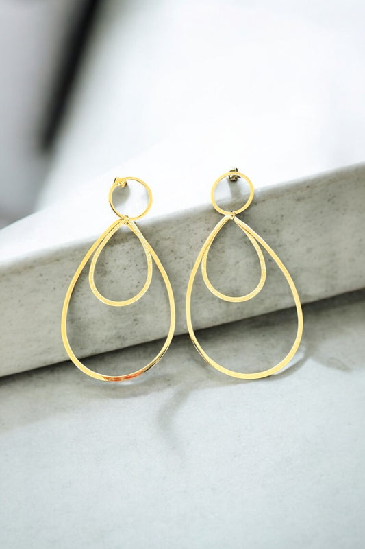 Multi Oval Drop Earrings