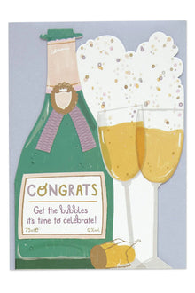 Congrats - Get The Bubbles It's Time To Celebrate Card