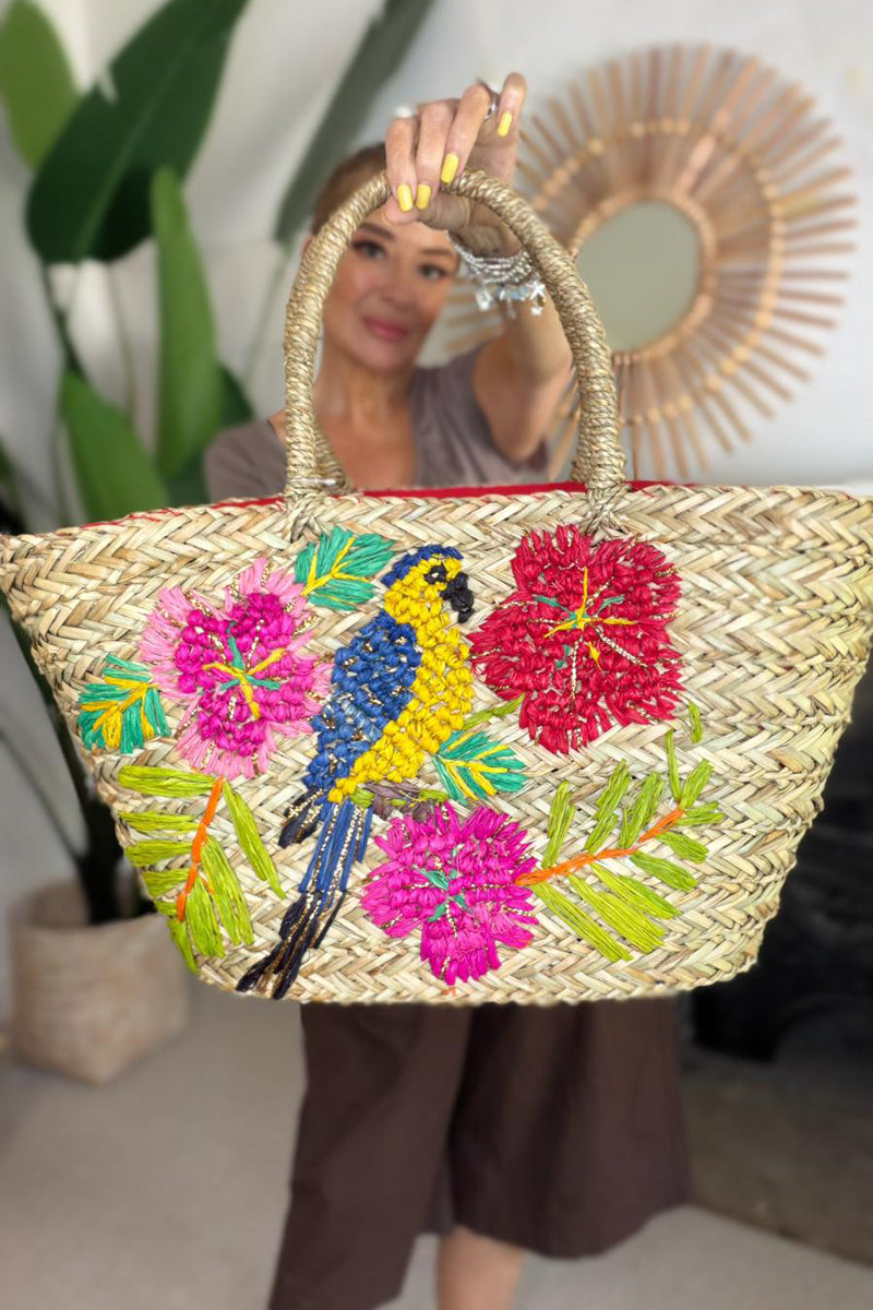 Parrot & Bloom Basket Bag