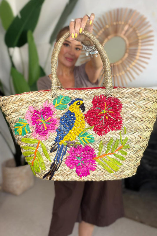 Parrot & Bloom Basket Bag
