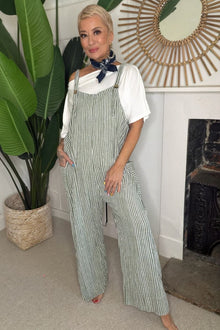 Stripe Dungarees
