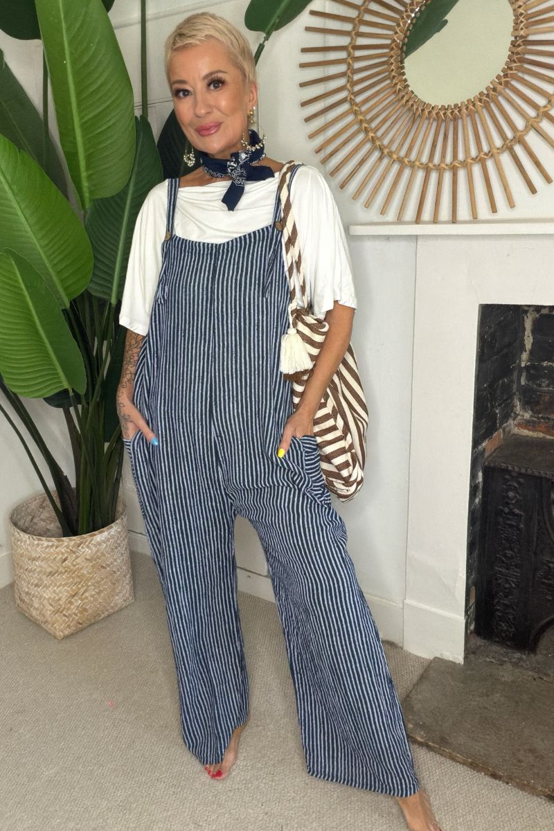 Stripe Dungarees