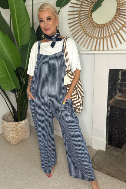Stripe Dungarees