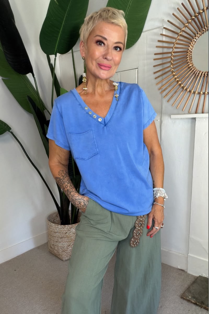V-Neck Pocket Tee