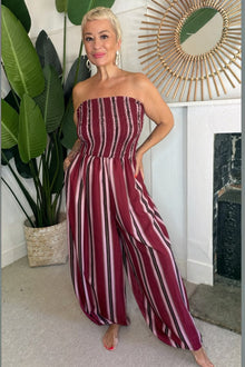 Stripe Bandeau Jumpsuit