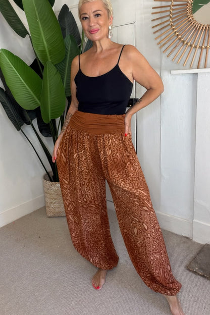 Leopard Print Harem Trousers