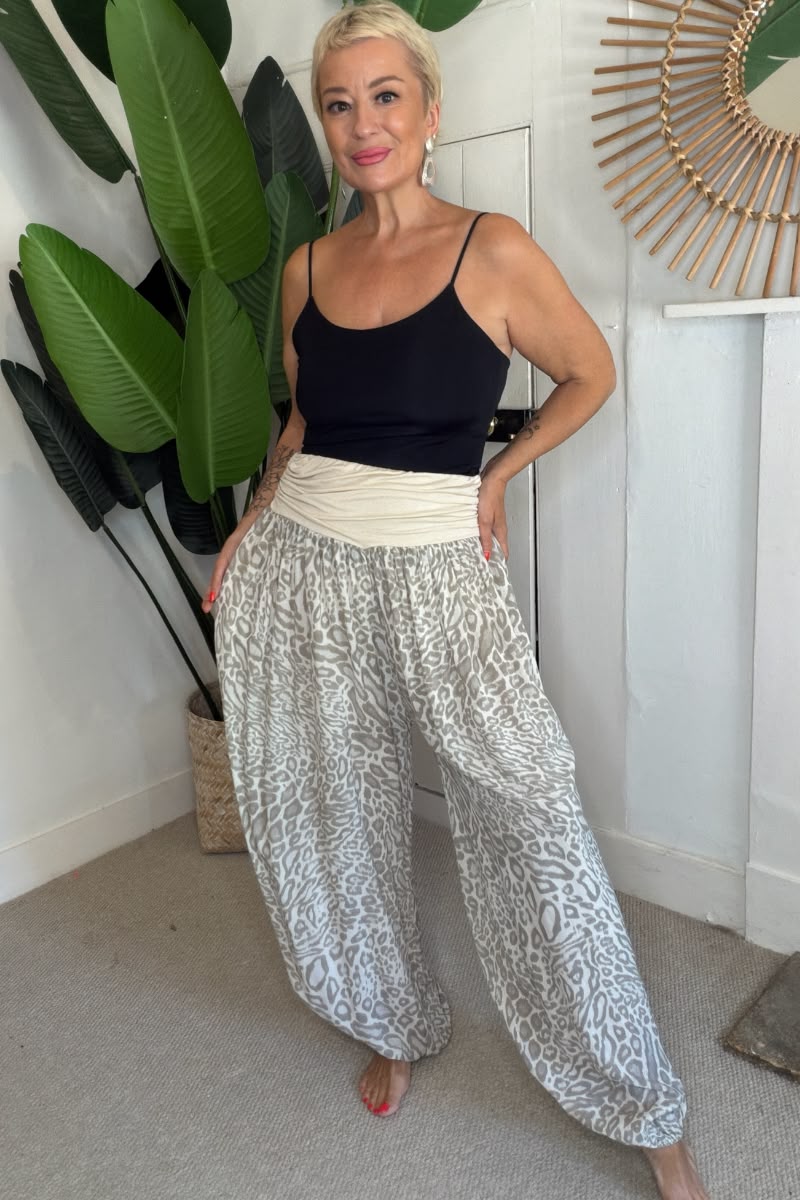 Leopard Print Harem Trousers