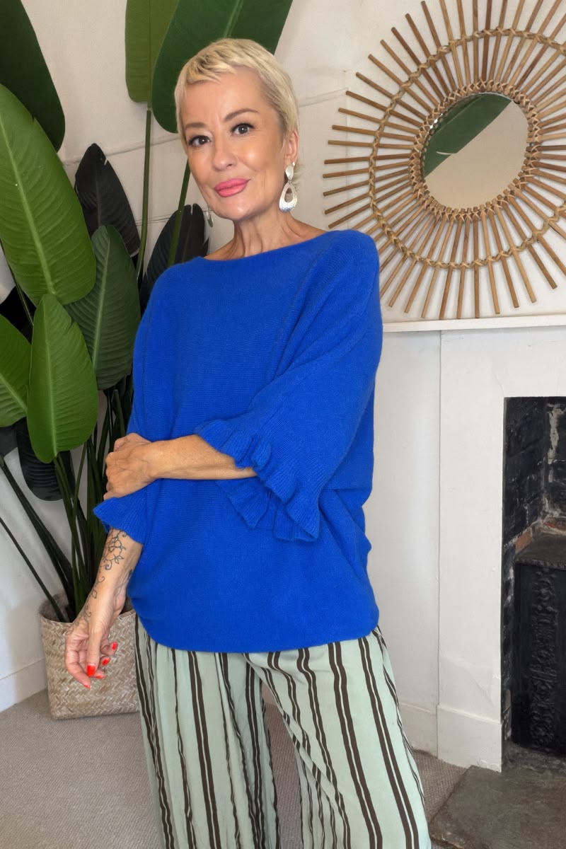 Frill Sleeve Knit