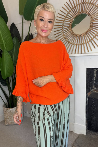 Frill Sleeve Knit