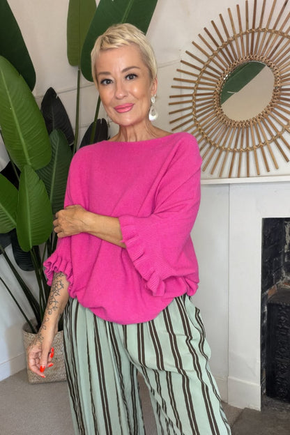 Frill Sleeve Knit