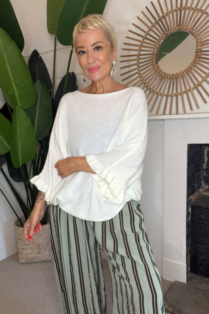Frill Sleeve Knit