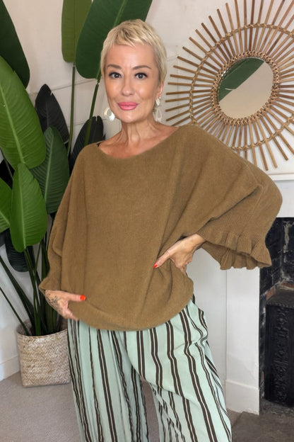 Frill Sleeve Knit