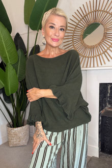 Frill Sleeve Knit