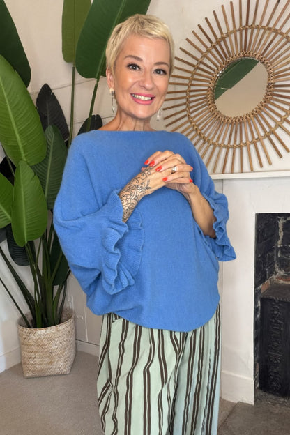Frill Sleeve Knit