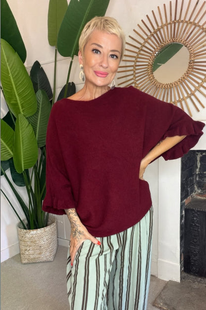 Frill Sleeve Knit