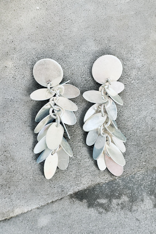 Silver Teared Drop Earrings