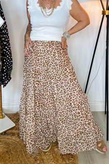 Leopard Print Maxi Skirt