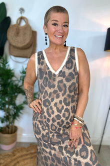 Nina Leopard Print Maxi Dress