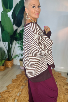 Damson Stripe Sweatshirt