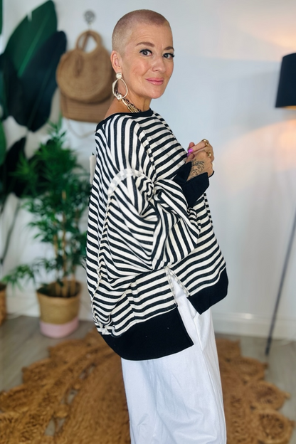 Damson Stripe Sweatshirt