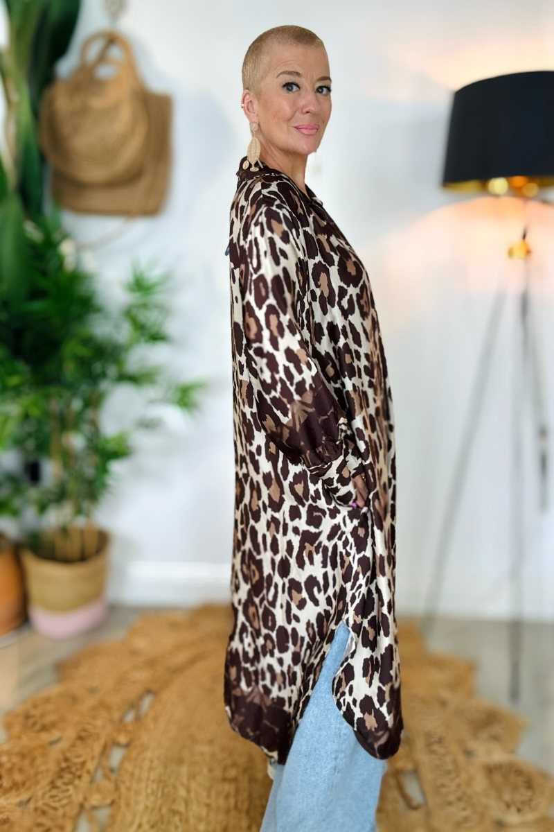 Chelsea Silk Mix Animal Print Tunic