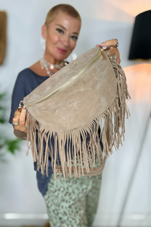 Fay Fringed Faux Suede Bag