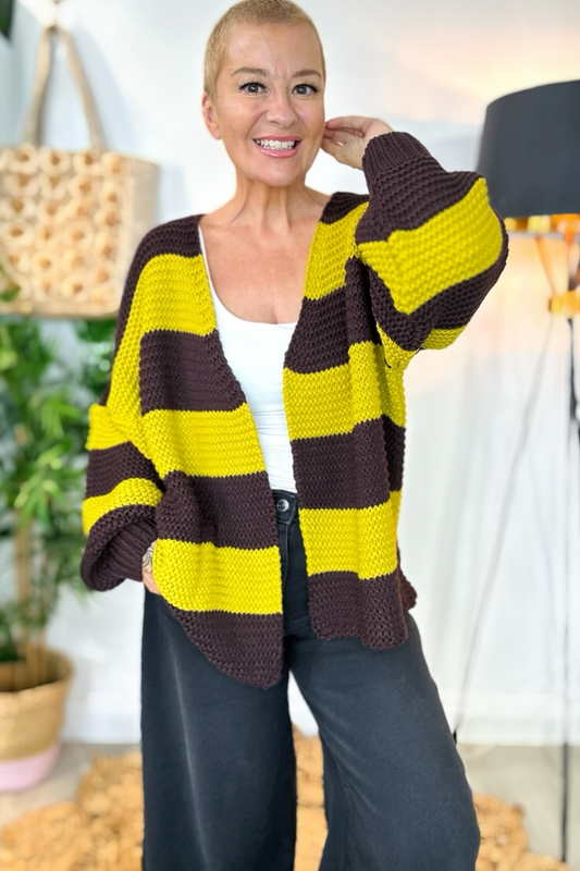 Fran Bold Striped Cardi