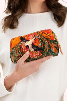 Powder Marble Swallow Quilted Makeup Bag - Leila Luxe