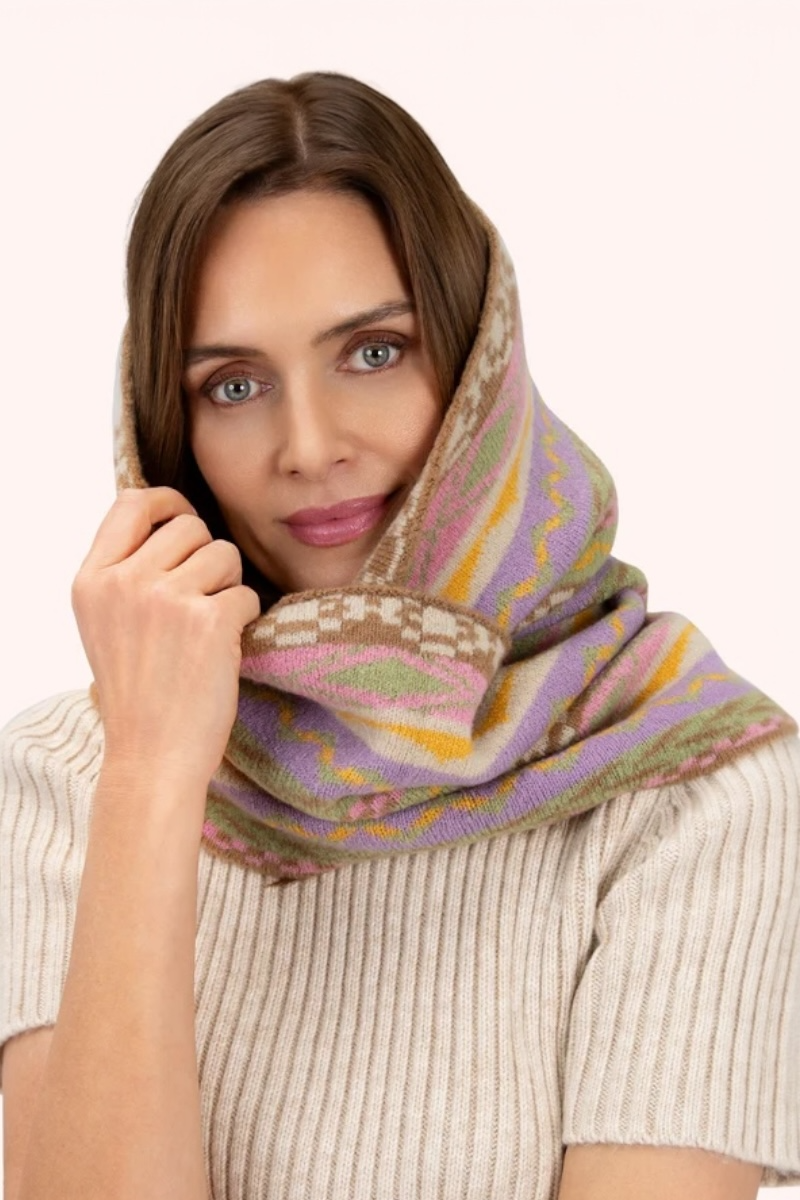 Powder Kayla Fair Isle Snood - Leila Luxe