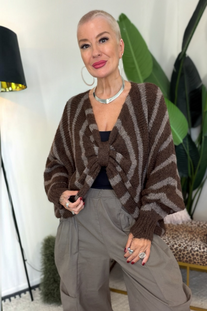 Knot Front Stripe Knit