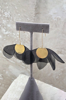 Light Weight Sheer Fabric Flower Earrings