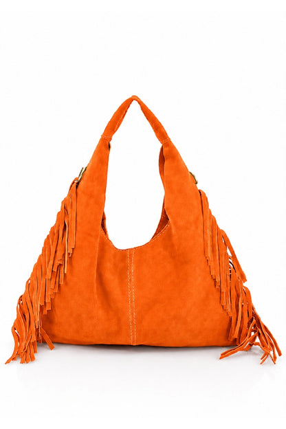 Fringe Suede Grab Bag