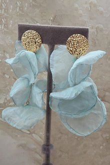 Sheer Fabric Dangle Earrings