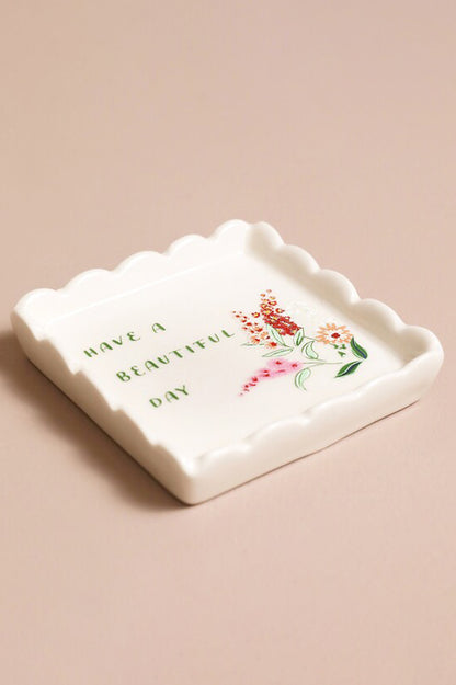 Beautiful Day Square Trinket Dish