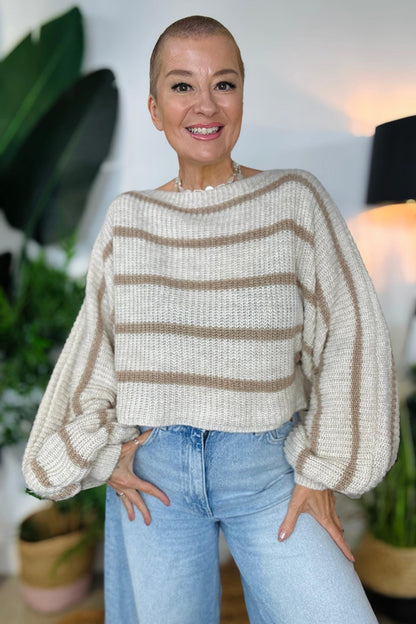 Sweetie Balloon Sleeve Knitted Jumper - PRE-ORDER