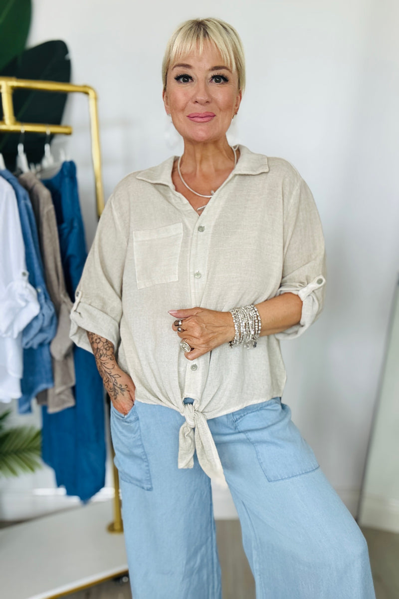 Sasha Tie-Front Shirt