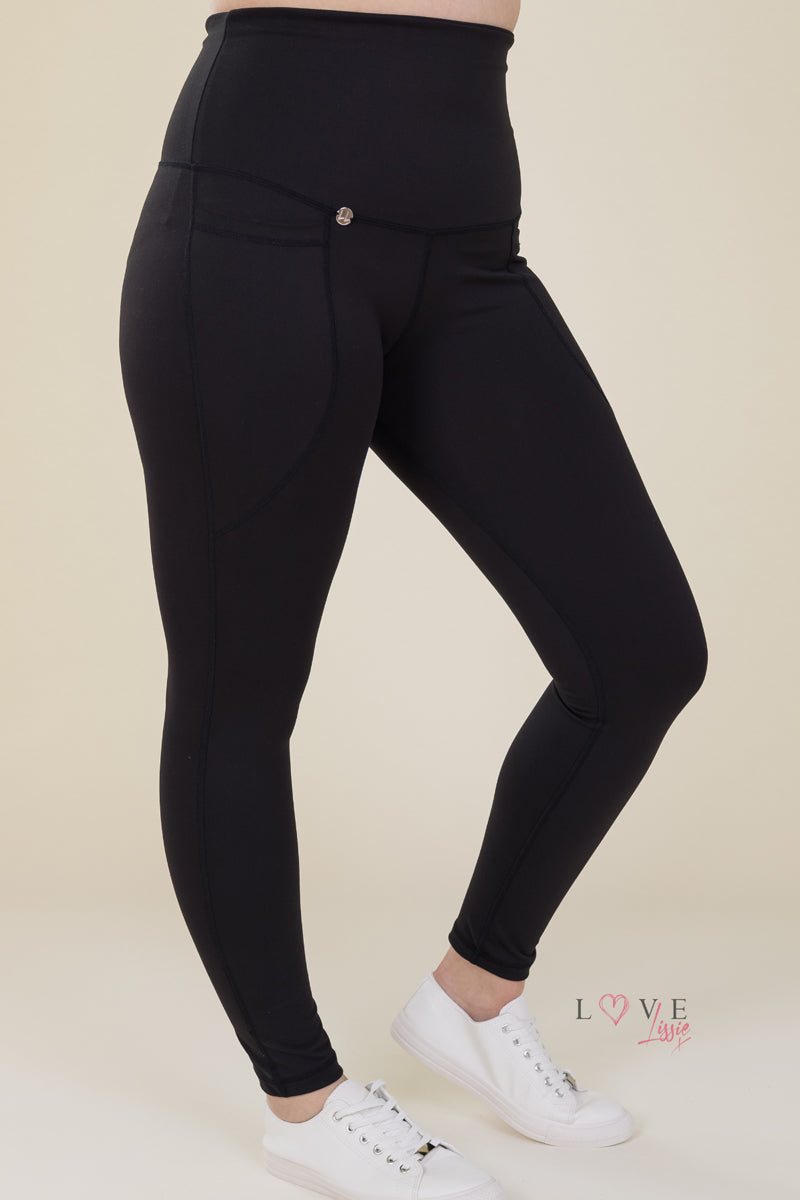 Love Lissie Body Sculpt 2 Pocket Leggings - Black