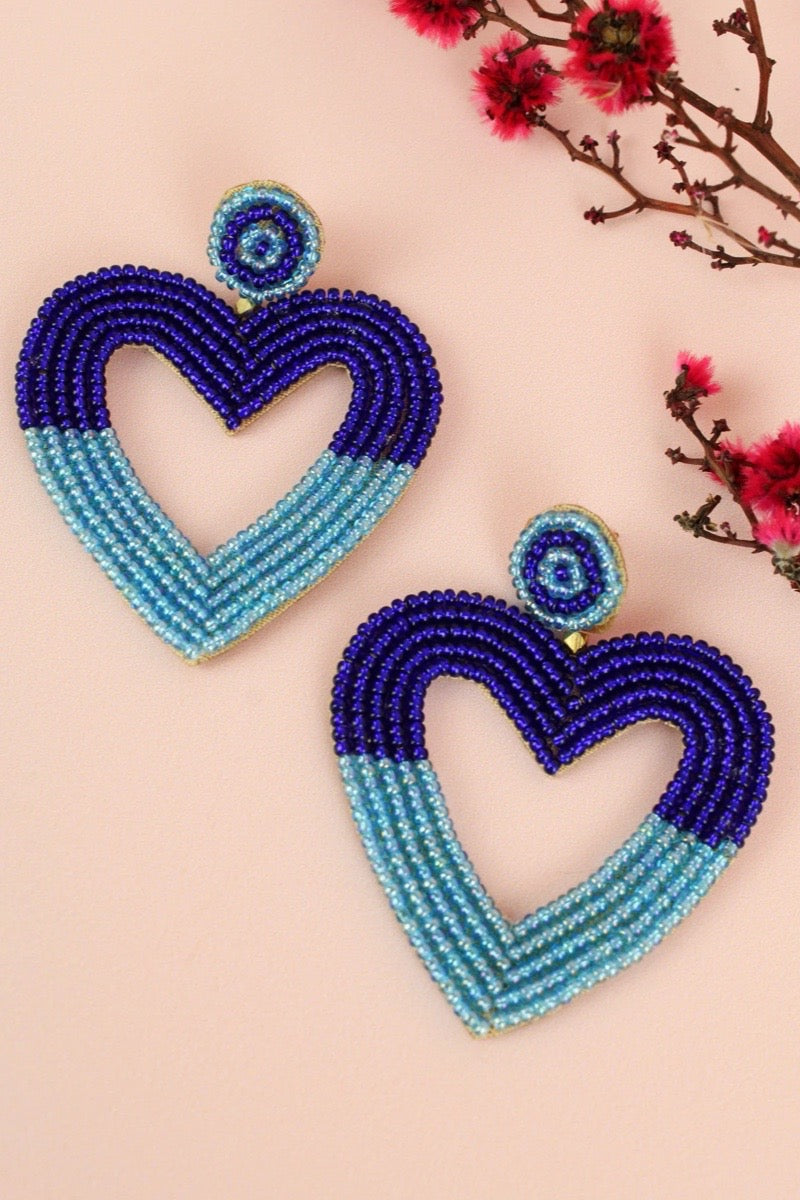 blue heart earrings