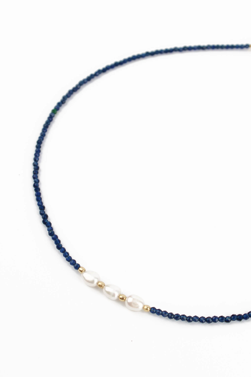 My Doris Outlet Three Pearl Necklace - Blue