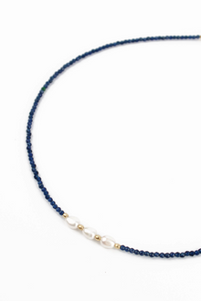 My Doris Outlet Three Pearl Necklace - Blue