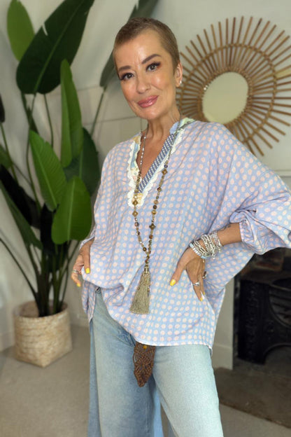 Pastel Polka Dot Blouse - WLL Exclusive