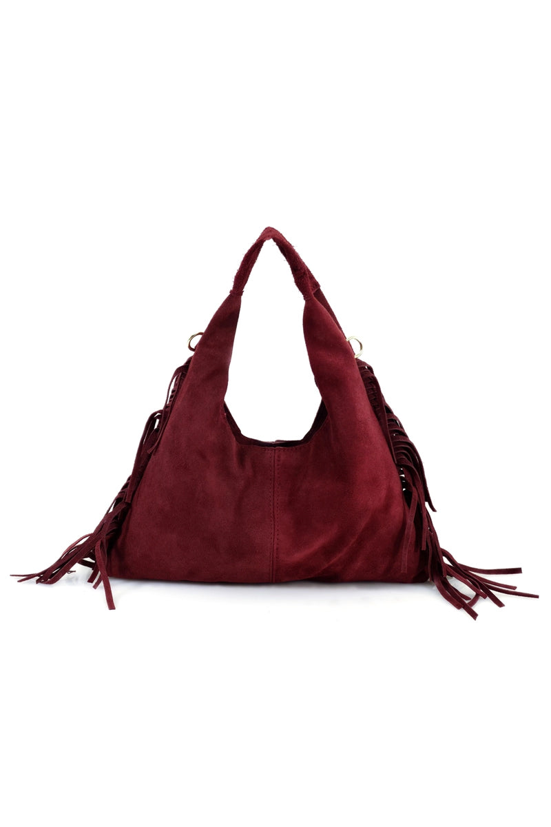 Fringe Suede Grab Bag