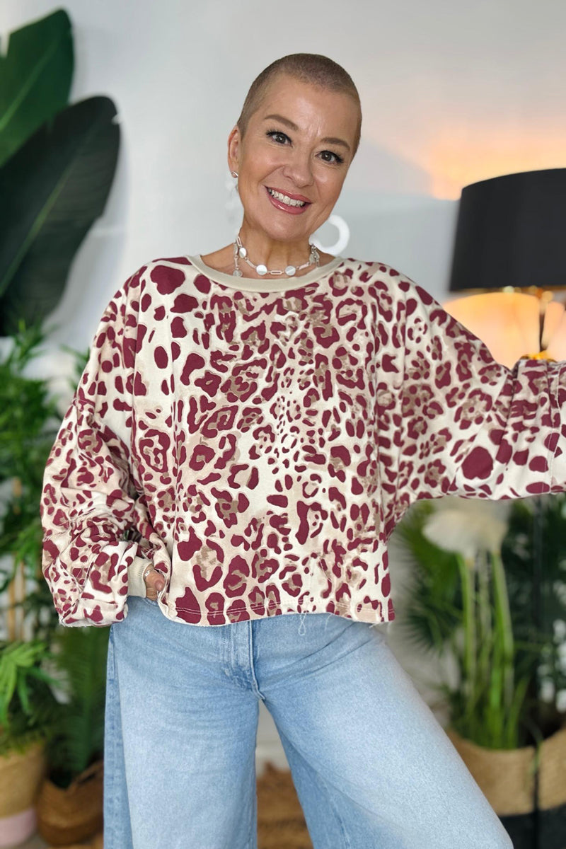 Micha Leopard Print Sweatshirt