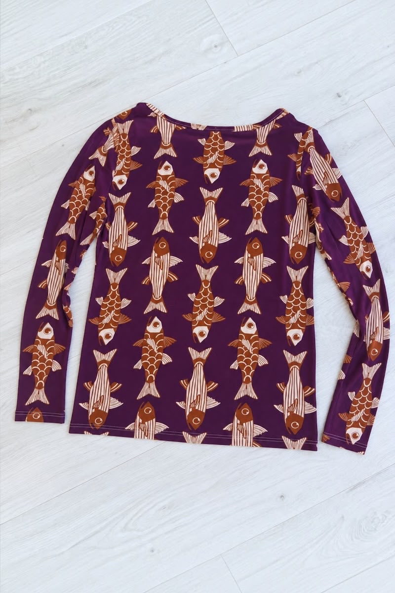 Sheerest Cashmere Mix Knitted Top - Fish